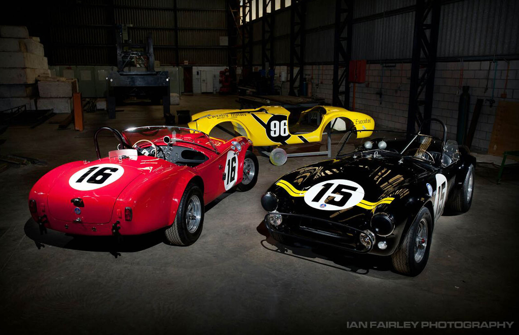 Product line of old and new Shelby cars